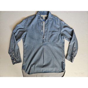 H&M Men's Label Of Graded Goods  Button Front Long Sleeves Chambray Shirt Size S